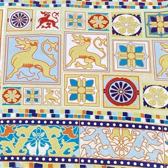 Gallery Collection Hearst Castle Mosaic Design Allover Print T Shirt Sz M - Picture 5 of 8